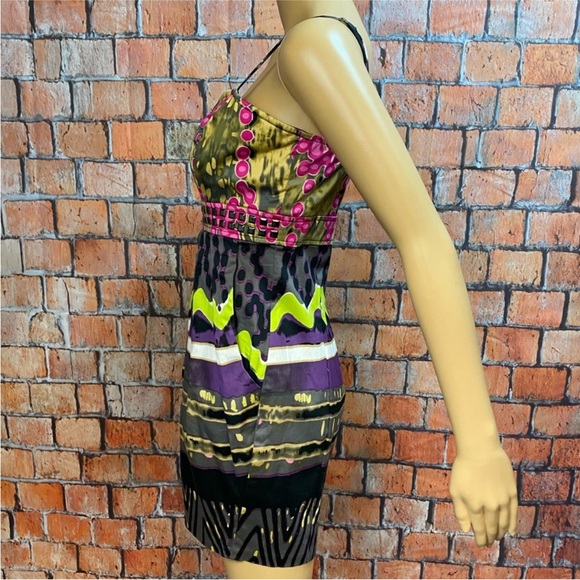 Kouture by Kimora Multicolor Patterned‎ Zip Front Mini Dress - Picture 5 of 12